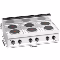 Elektroherd - 15,6 kW - 6 Platten Rund
