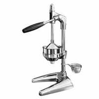 Heavy Duty Lever Citrus Press - Ergonomic Handle(s) - Chrome - Stainless Steel
