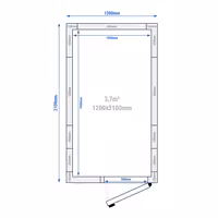 Chambre froide en inox - 1200 x 2100 mm - 3,7 m³