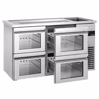 Pivski štand PREMIUM - 1550x700 mm - 4 Staklene ladice