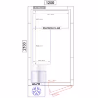 Hyllsystem med plasthyllplan och aluminiumstegar - 1070x952 mm - L-form - Djup: 460 mm - med 4 hyllplan - Maxbelastning: 600 kg per sektion