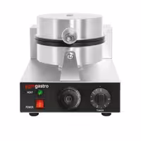 Commercial Waffle Maker - Single - Manual - 1.3kW - Shape: Hearts - Ø 180mm - plates with Teflon coating