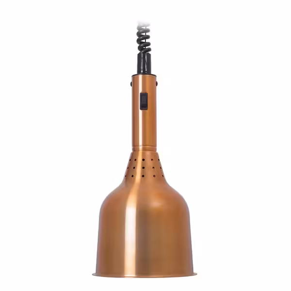 Infracrvena grijaća svjetiljka - 250 W - sjenilo Ø 180 mm - podesiva po visini - bakarna