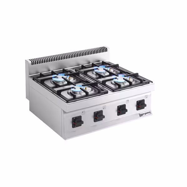 Plinski štednjak - Linija 700 - 800x700x430 mm - 23 kW - 4 plamenika - nadpultni