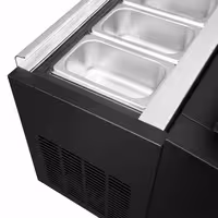 Kakkuvitriini - käyttöön: jäätelö/täytteet - 54 l - 690 mm - musta