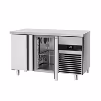 Rashladni pult PREMIUM - 1400x700 mm - 281 l - Bijela - Ventilirano hlađenje - s 2 vrata - uklj. Ploča za rezanje Bijela