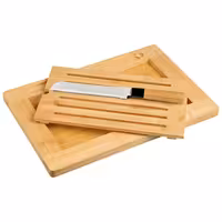 (5 st.) Brödskärbräda med kniv – 420x280x20 mm