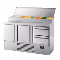 Pripremni rashladni pult Mini - 1460x700 mm - 2 vrata i 2 ladice - za 8x GN 1/4