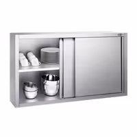 خزانة حائط ستانلس ستيل PREMIUM - 1400x400mm - مع باب انزلاقي - ارتفاع 1000 mm