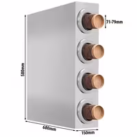 Cup Dispenser - Stainless Steel - with 4 dispensers
