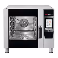 Commercial Electric Combi Oven - Touchscreen Controls - 4x GN 1/1 - incl. Automatic washing system, Core temperature probe, Direct steam injection, Wi‑Fi & USB - 7" TFT touchscreen