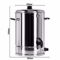 Profesionalno kuhalo za vodu i kuhano vino - 17 l - 2,5 kW - inox - Kontinuirano podešavanje temperature