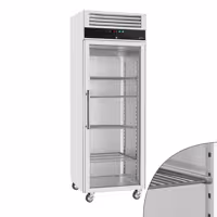 Szafa mroźnicza ECO – stal nierdzewna – 600 L – z 1 drzwiami szklanymi