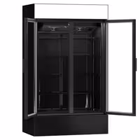 (2 tk) Joogikülmik - 2400 mm - 2.400 l - raamita klaasuks - 4 klaasuksega - valguskastiga - LED-valgustus - must