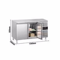 Zamrzni pult ECO - 1360x700 mm - 282 l - Ventilirano hlađenje - s 2 vrata