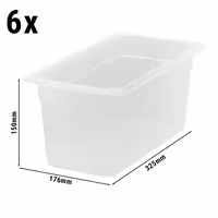 (6 szt.) CAMBRO | Pojemnik GN 1/3 – polipropylen – wysokość: 150 mm – mleczny