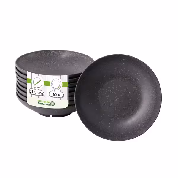 (60 pcs) Deep Plate - deep - Bio-Compound - Ø215mm - Grey