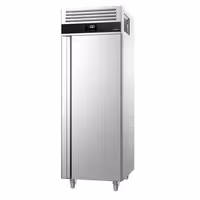 Commercial Upright Freezer Stainless steel PREMIUM - GN 2/1 - 700L - with 1 glass door - On castors - For UK