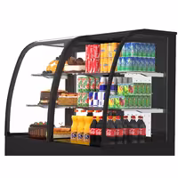 Commercial cake display fridge Self-Service - 1400mm - Double glazing - with 2 glass shelves - for patisserie