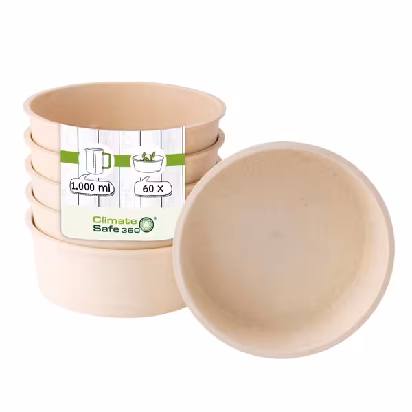 (60 komada) Višekratna posuda – 1 litra – Ø 185 mm – krem bijela