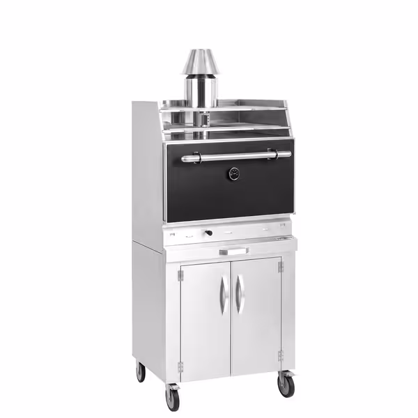 Charcoal Oven - 704mm - with cabinet base - Black