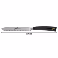 BERKEL | Elegance Utility Knife – 12 cm - Gloss Black Resin Handle