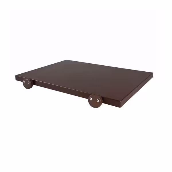 Neslīdošs griešanas dēlis - 300x500 mm - Biezums: 20 mm - HACCP atbilstošs - PE500 (HDPE) polietilēns - Brūns - Ar fiksatoriem