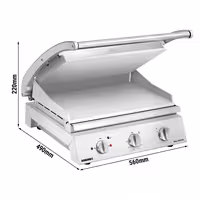ROBAND | Kontaktni roštilj | Roštilj za hamburger - 3,1 kW - Gornja & Donja ploča glatka - Površina roštilja: 500x275 mm