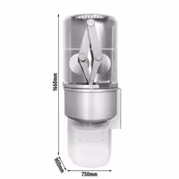 Miješalica za tijesto - 140 l / 80 kg - 2 brzine - s fiksnom posudom - miješalica s dvjema rukama - 400 V - za pizzu i kruh