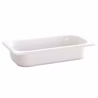 (6 pcs) Melamine Gastronorm Tray GN 1/4 - ECO - White - 1.35L - Depth: 65mm