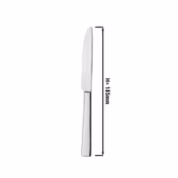 (12 pcs) Dessert knife Luca - 18/0 stainless steel - 185mm