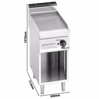 Griddle elettriku - 4.8 kW - bil-kanaletti