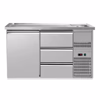 Direct Draw Beer Dispenser / Kegerator PREMIUM PLUS - 1550x700mm - 1 Solid Door & 3 Drawers
