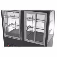 Commercial cake display fridge Self-Service - 1400mm - Double glazing - with 2 glass shelves - for patisserie