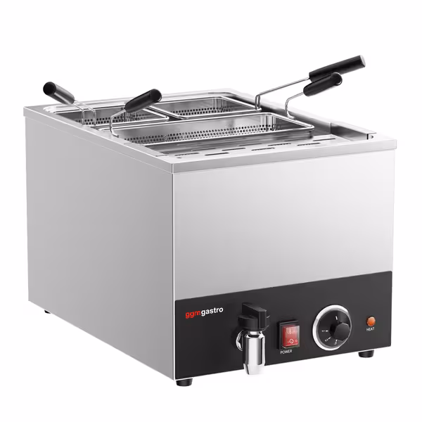 Electric Fierbător de paste profesional - de banc - 25 litri - 3,2 kW - cu robinet de scurgere - incl. 3 coșuri - Profesional