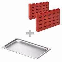 Kebab skewer holder – stackable – holds up to 25 kebab skewers – (polyethylene)