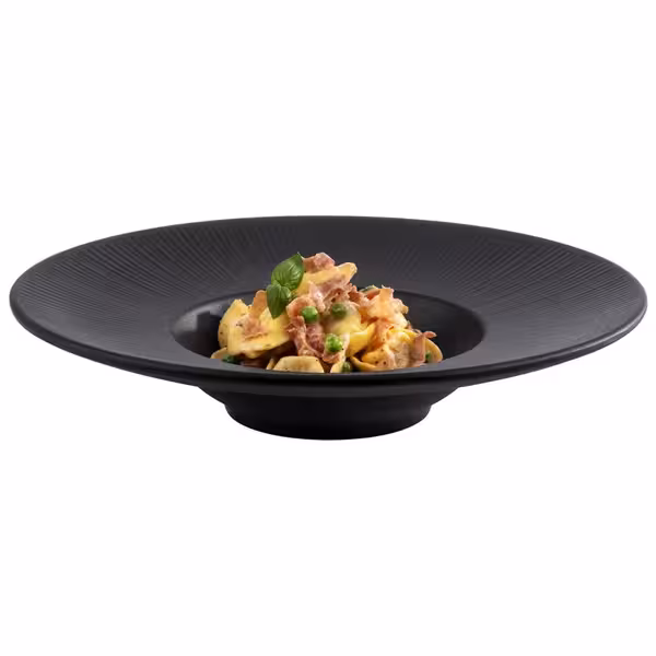 (6 adet) NERO - Çukur Tabak Yuvarlak - Melamin, Ø290mm, Siyah