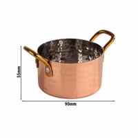 (6 adet) Servis kabı - MUMBAI - Paslanmaz Çelik - 0,3L - Ø90mm - Yükseklik: 55mm - Bakır
