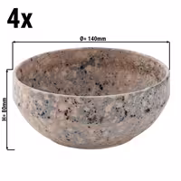 (4 pcs) Dessert Bowl - CONFETTI - Stoneware - Ø 140mm - Pink