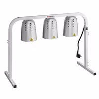 Infracrveni grijaći most s 3 grijaće lampe – 750 W – podesive visine – srebrni