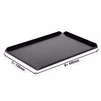(5 kom) Prezentacijski pladanj - Aluminij - 400x150x10 mm - crna
