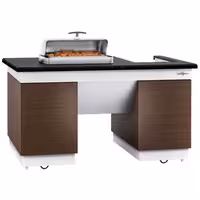 Mobile Buffet Service & Prep Station DUBLIN – 1600 × 1000 mm – Black Granite Worktop