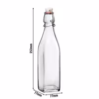 (12 adet) Cam Şişe Bormioli Rocco - DUBLIN - Klipsli Kapak - 500ml