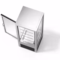 4-Sided Glass Display Fridge - 440L - Double glazing - with 5 glass shelves - 1 rear glass door