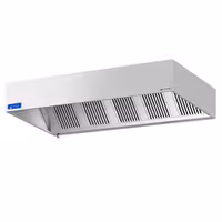 Commercial Wall-Mounted Extractor Hood with Motor - 2600mm - with Speed Controller, Baffle Filters & Lighting