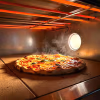 Electric Deck Pizza Oven - Twin Deck - Refractory Stone Deck - 4+4 x Ø 33cm (13") - Mechanical Controls - up to 400°C