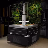 Salad bar refrigerado DUBLIN - 1700mm - com protetor de vidro reto & com rodízios - para 4x GN 1/1 - Preto