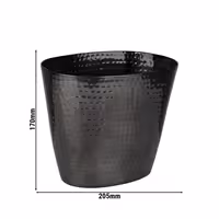 Posuda za hlađenje vina/pjenušca - Aluminij - 2,1 l - Crna, čekićana tekstura
