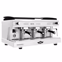 WEGA | Pegaso Plus – Machine à café expresso – 3 groupes – 5,3 kW – avec mousseurs à lait & eau chaude – Blanc
