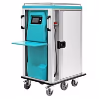 Chariot de distribution de repas hospitalier PREMIUM - chauffé & réfrigéré - Commande numérique - incl. 24 plateaux repas 37x53 cm (37/63)